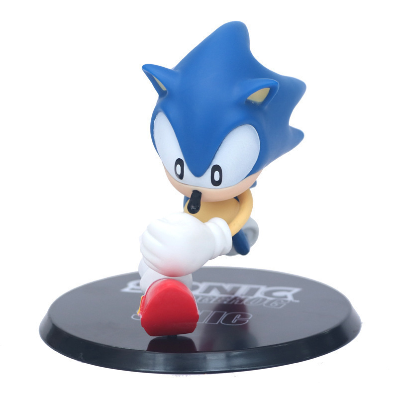 Sonicハリネズミソニック超音速少年超音鼠カード装公仔フィギュアデスクトップ装飾置物|undefined