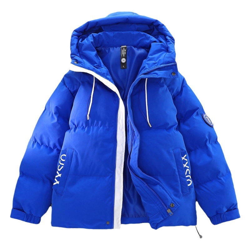 2023 nueva juventud guapo Abrigo acolchado de algodón engrosado falso de dos piezas con capucha ins abrigo suelto estilo Hong Kong Abrigo acolchado de algodón de invierno