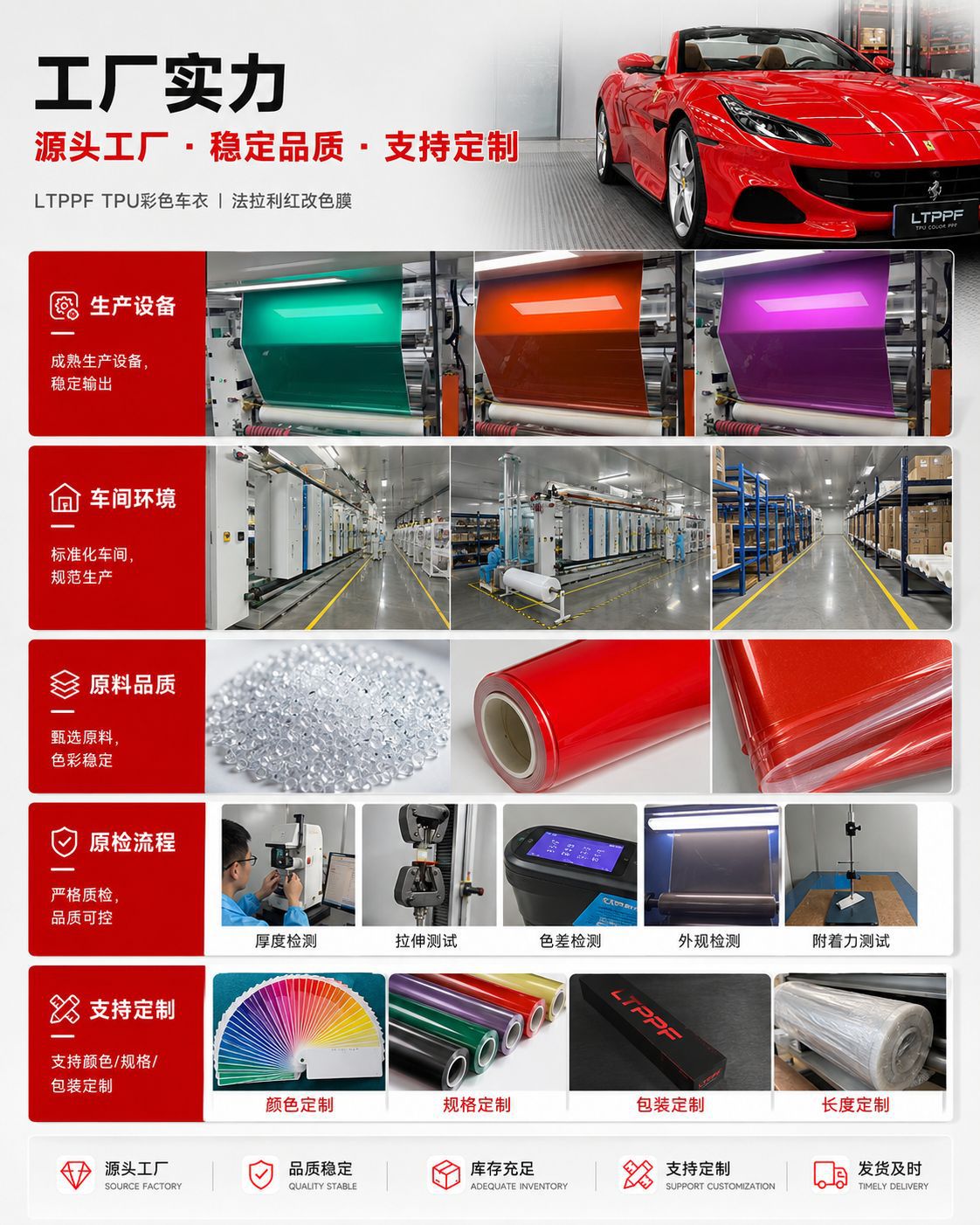 Tpu Colored Car Wrap Film Beetroot Purple Ppf Car Body Film Pet In-Stock Source Factory Wholesale