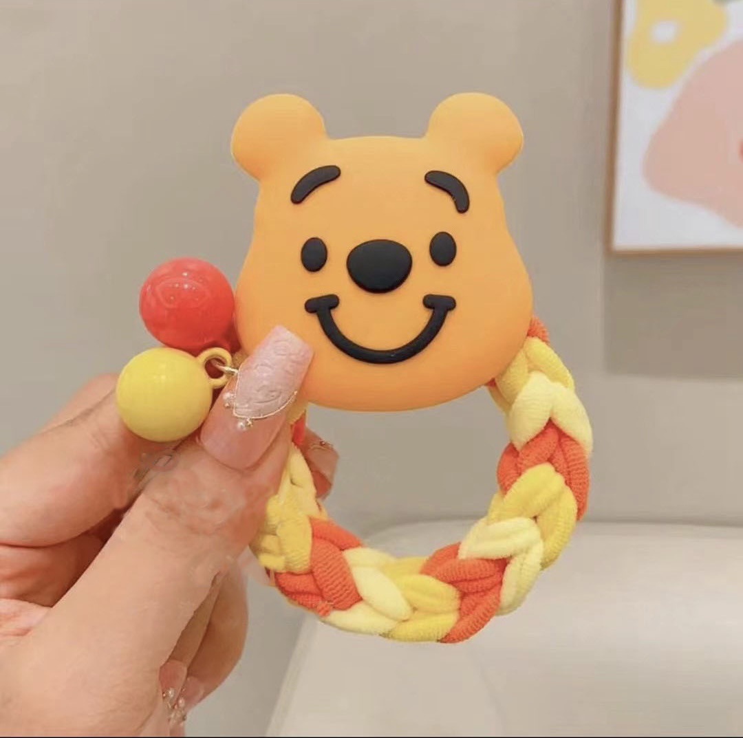 Diadema de perro lindo para niños 2023 Nueva banda de pelo tejida para niña tocado cuerda de pelo de cola de caballo duradera grande para niña