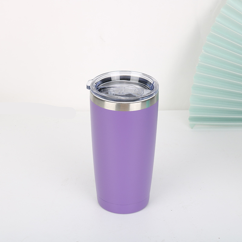 Europeo y americano especial 20oz ventosa doble taza de acero inoxidable taza de helado impreso logotipo en stock al por mayor