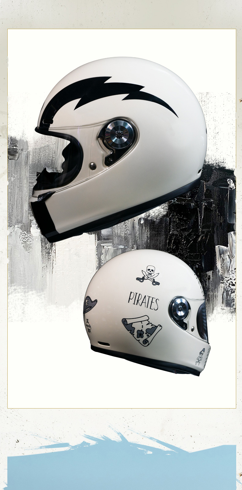Retro Motorcycle Helmet Harley Cruiser Carbon Fiber Full Helmet FF937