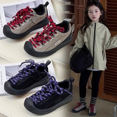 子供用スポーツシューズ 2025年秋新作 登山靴 女の子用アウトドアハイキングシューズ 男の子用ソフトソール滑り止めカジュアルシューズ
