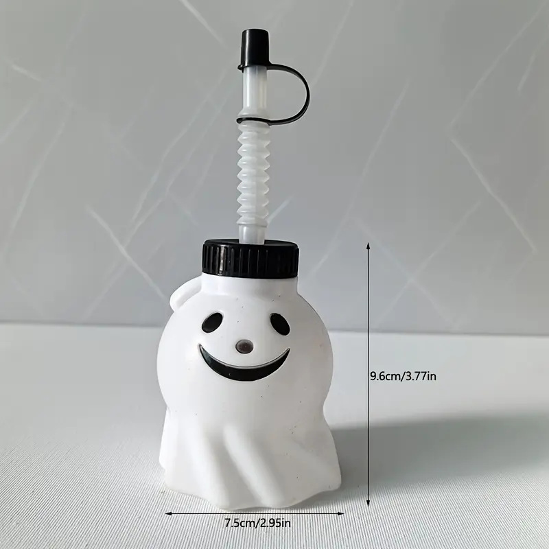 Nuevo producto de comercio exterior transfronterizo Halloween diablillo revoloteando taza de paja de plástico Amazon explosión taza de plástico fábrica pelo directo