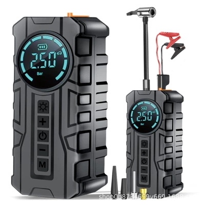 15V Large Capacity Battery — Hava nasosu - a8-black-15v-wireless-lcd-charging-model-emergency-start