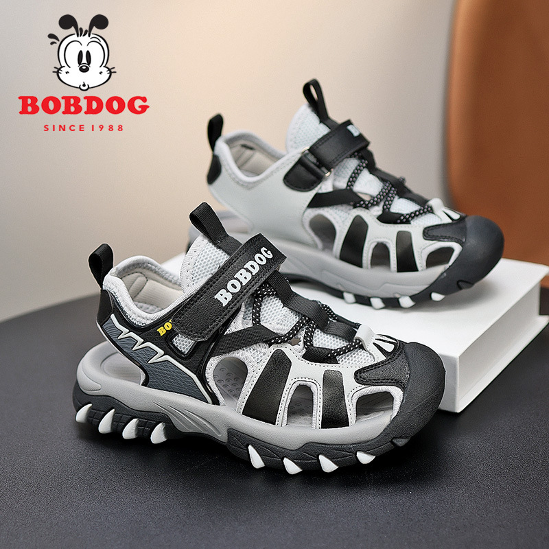 Sandalias Babudou para niño Baotou Summer 2025 nuevos niños de mediana edad zapatos de playa para niños antideslizantes de suela blanda