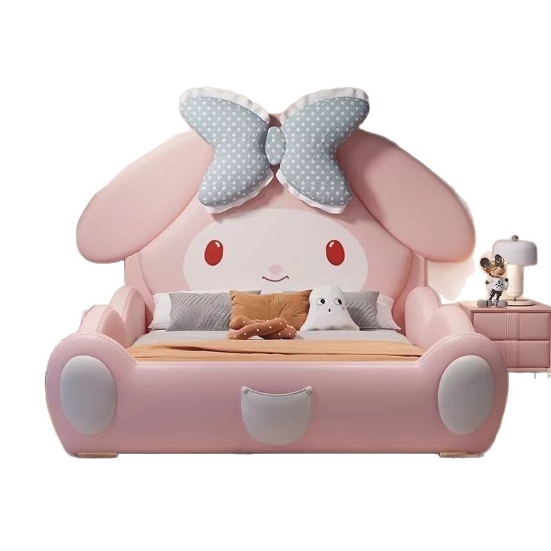 Cama infantil cama princesa niñas 1.5 con barandilla de dibujos animados cama de dormitorio niñas inswind red cama única roja