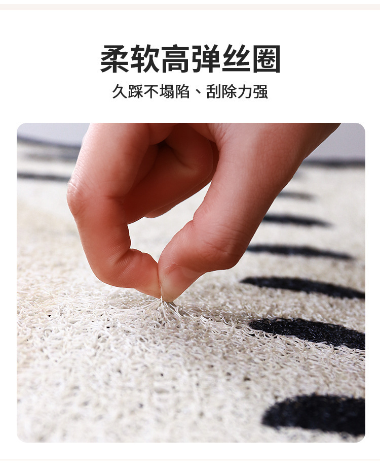 Cute cartoon entrance door mat for home use, non-slip, dirt-resistant, wear-resistant, can be cut to size, PVC carpet