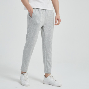 Air Layer Sweatpants Summer Thin Trousers Men's New Casual Sports Pants Solid Color Zipper Anti-Lost Sports Pants