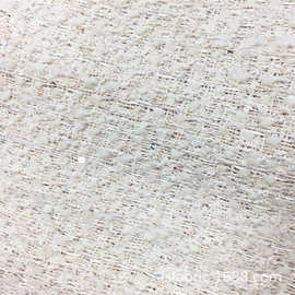 小香风珠片布料 粗纺编织 服装外套裙子服装设计师面料 批发