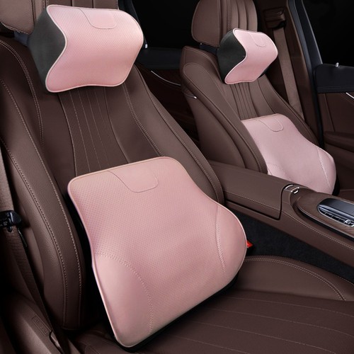 Car pillow, neck pillow, memory foam, comfortable car headrest and lumbar support, full set of fashionable car pillows, car cushions for women