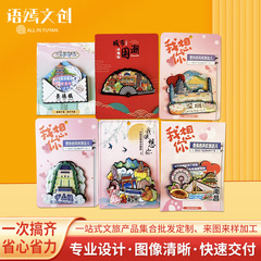 木製接着剤三層冷蔵庫マグネット文化創造都市観光名所特別な旅行のお土産在庫卸売