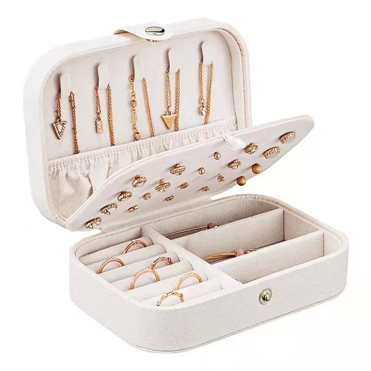 Caja de la joyería caja de almacenamiento 2022 portátil actualizado collar caja de pendientes anillo pendientes de la joyería broche caja