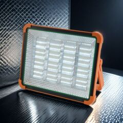 跨境太阳能充电手提LED投光灯超亮工地照明露营应急地摊太阳能灯