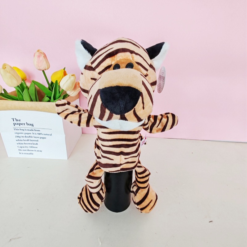 Marioneta de mano con boca móvil, muñeco de peluche para niños, guante de animal de peluche, muñeco de educación temprana para jardín de infantes