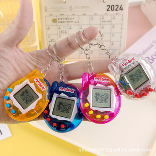 Cross-border electronic virtual pet machine mini handheld pet game machine electronic toy keychain small pendant
