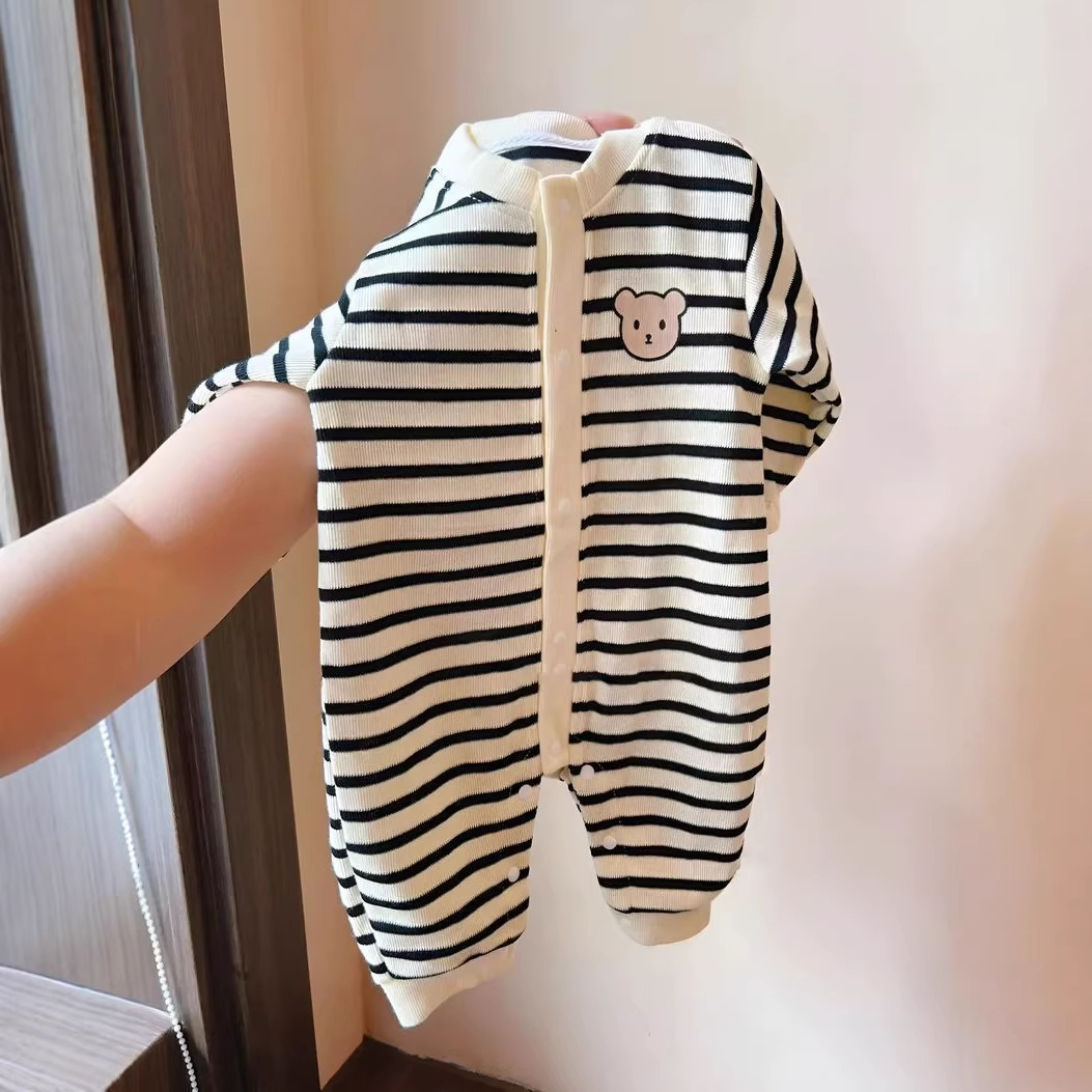 Ins Style Baby Early Autumn Suit Baby Clothes Autumn Fashionable and Cute Infant Stripesd Outing Clothes Autumn Style