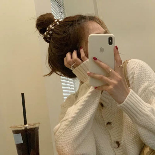 Hair tie women's Korean fashion large intestine hair tie leopard print wave headband, popular minimalist temperament hair accessory for women