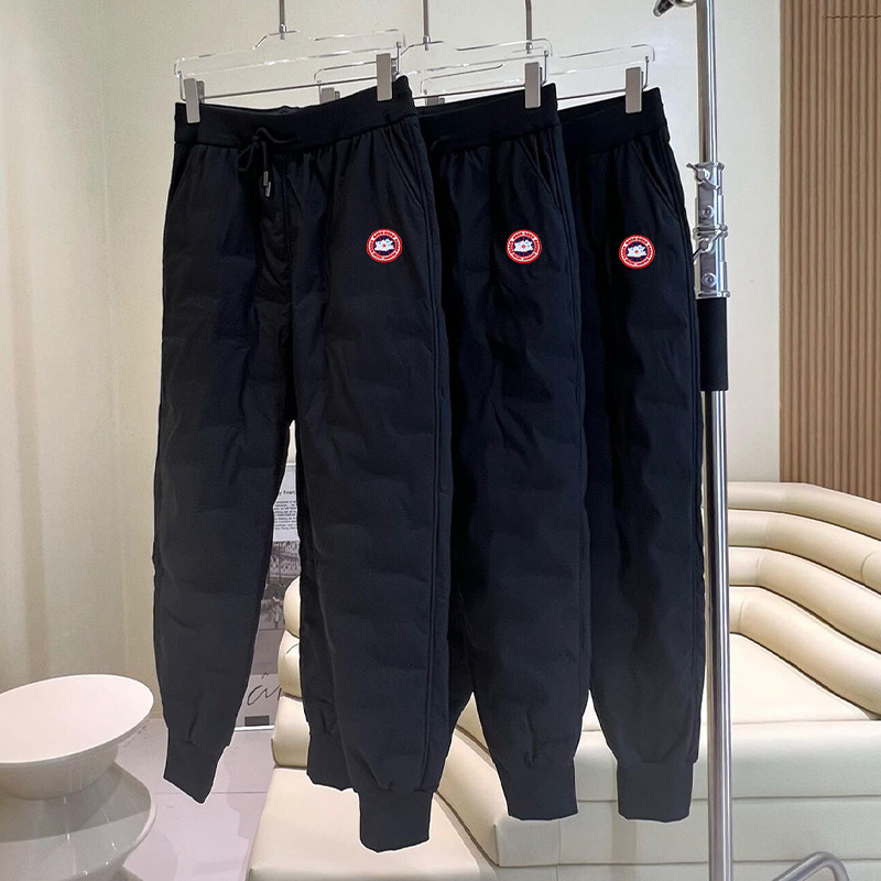 2025 Men's Winter New Style Sports Casual Pants, Gray Thickened Drawstring Jogger Pants, Trendy Brand