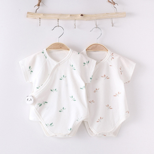 Baby clothes short-sleeve summer package diaper Aa class pure cotton newborn onesie baby triangular crawling suit air conditioning