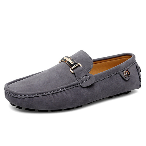 Spring men's bean bag shoes stitched men's leather shoes independent station men's shoes driving