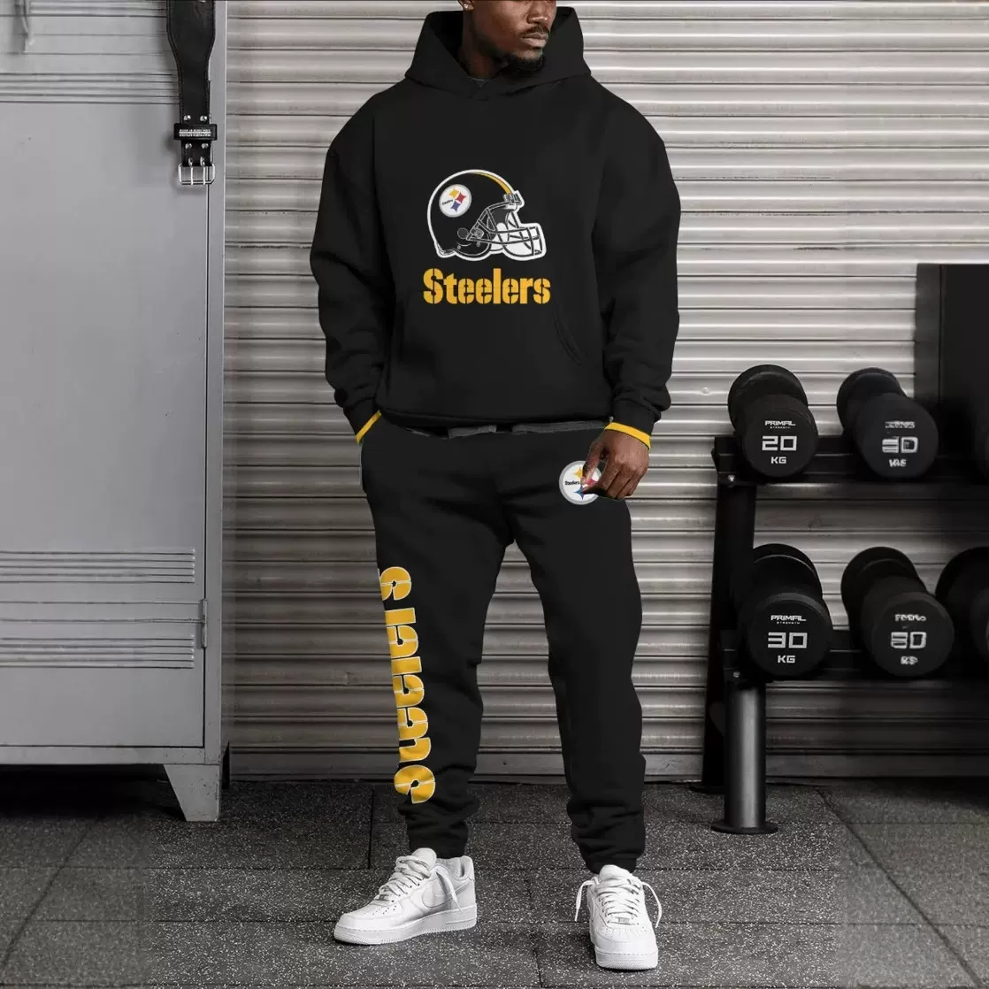 欧美码男装上衣货源批发外贸卫衣男美式NFL橄榄球服冬运动连帽衫