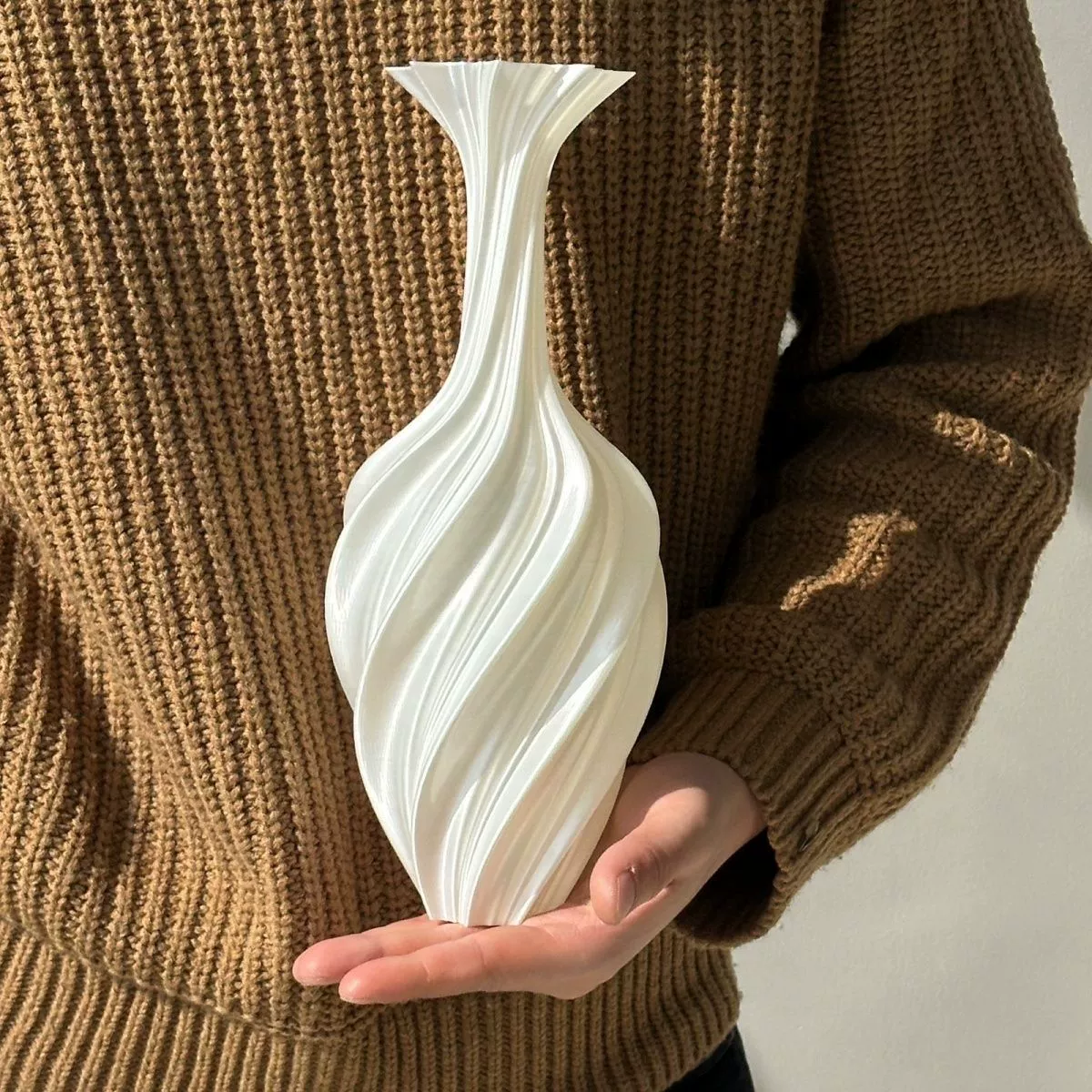Ваза (Youlin) скрученная абстрактная 3D-печатная, северный легкий люкс, разные размеры и цвета