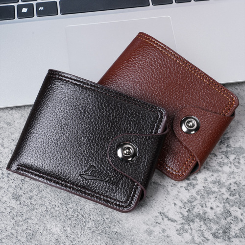 Men's wallet multi-card slot casual men's wallet short new ticket holder coin purse double line card holder wallet wholesale