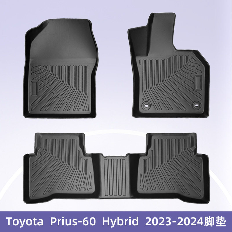 Es adecuado para Toyota Prius - 60 híbrido 2023 - 2024 timón derecho 3D todas las condiciones climáticas almohadilla de pie TPE
