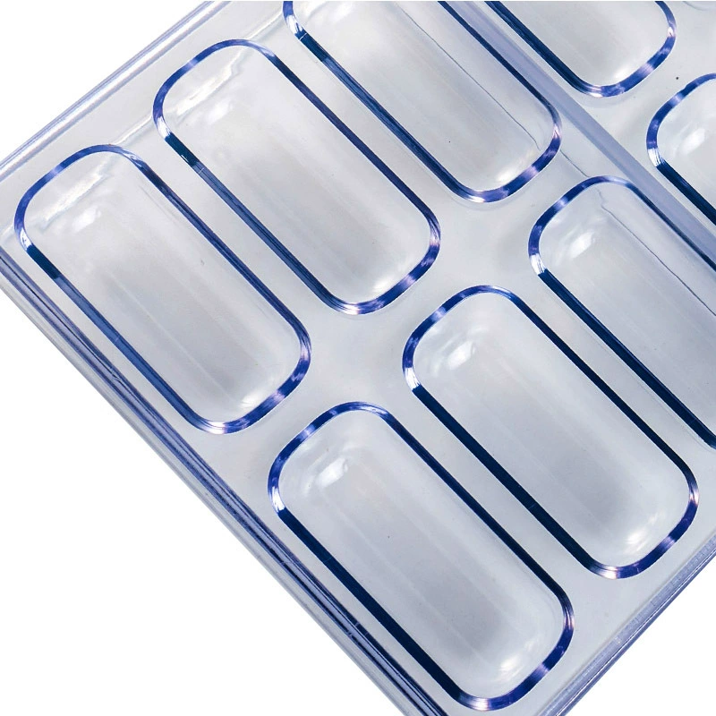 Chocolate Mold Tray, Plastic 18-Cavity Oval, 27.5×13.5×2.5 cm, DIY Candy & Pudding
