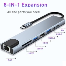 typec�˺�һ�Uչ�]USB3.1�D���׾W���๦���x����RJ45�W��HUB