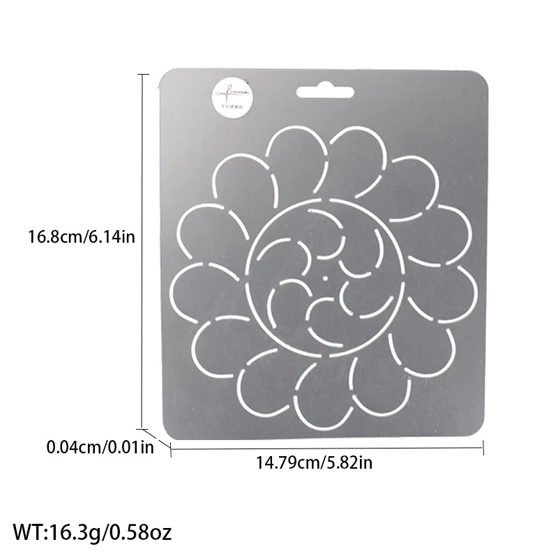 Línea presionando Plantilla de bordado plantilla patrón de ciruela bambú acolchado tablero de dibujo plantilla de bordado herramienta de patchwork