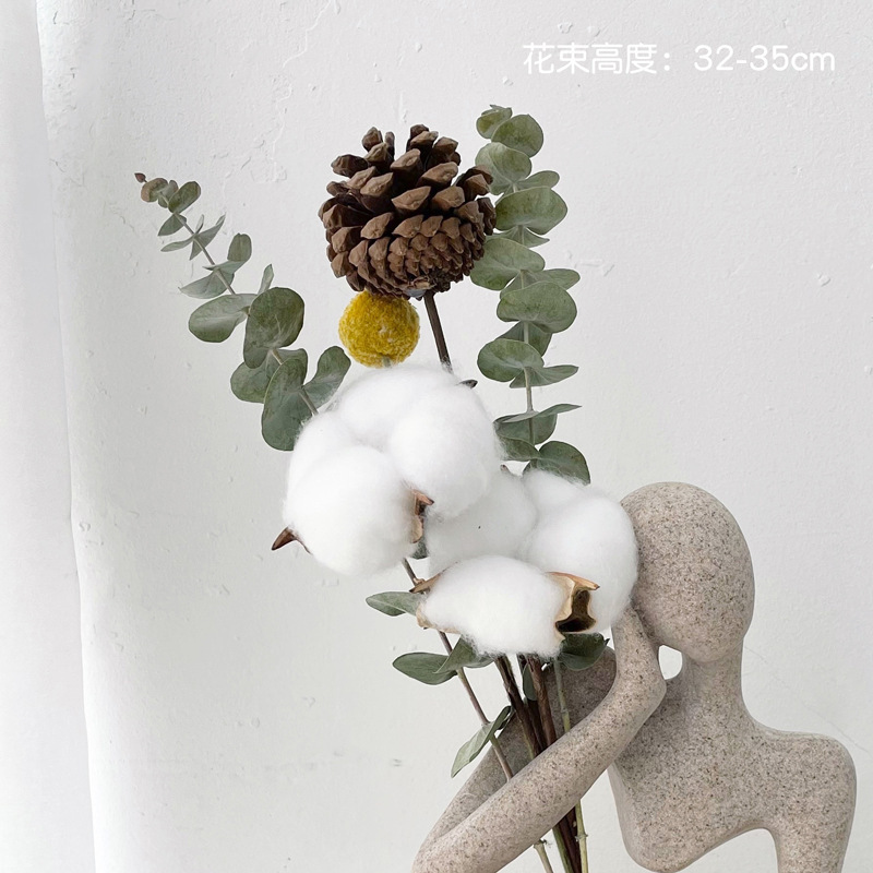 Decoración interior sala de estar interior flores secas bouquet ornamentos nórdico suave decoración de mesa creativa vinero image 7