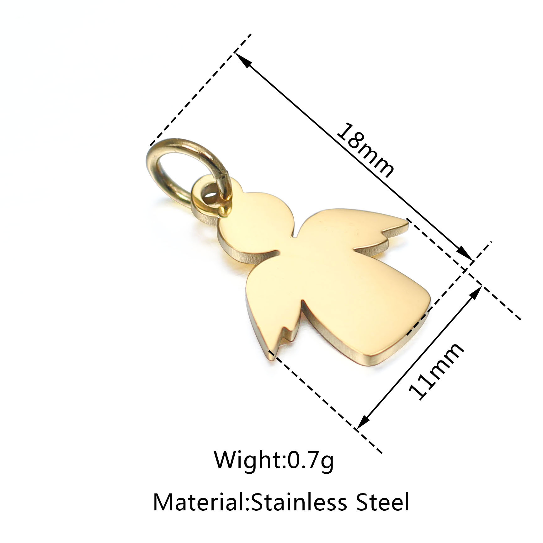 DOOYIO 5 teile/los Edelstahl Engel Armbänder Halskette Charms Anhänger Mode Schmuck, Die Entdeckungen DIY Handgemachte Herstellung – Detail 2