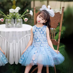 Fashionable Mermaid Sequin and Pearl Backless Dress for Little Girls - 2024 Summer New Arrival Baby Princess Dress with Trendy Style