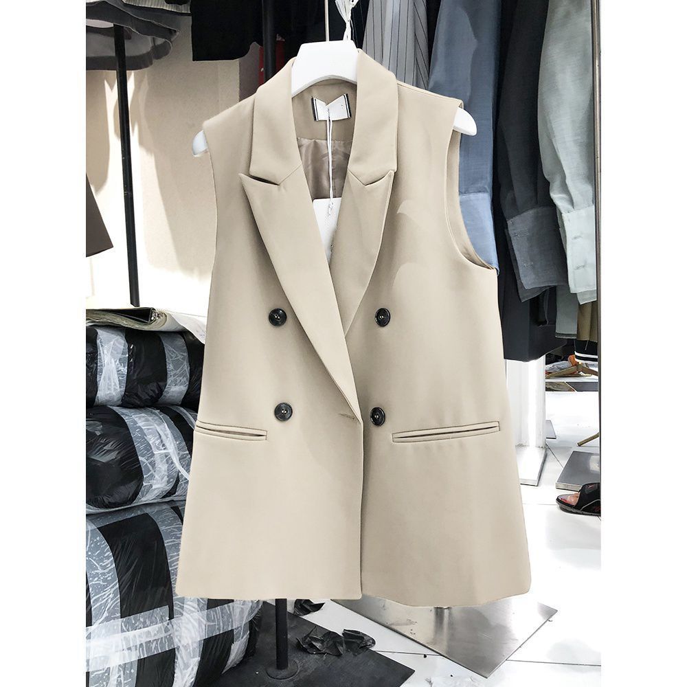Caballo chaleco negro temperamento femenino primavera y otoño casual nuevo traje sin mangas de moda universal image 9