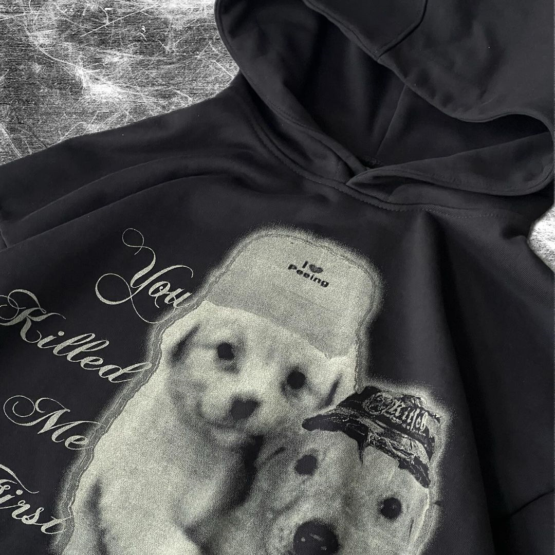 ​Dark Aesthetic 3D Print Hoodie – Oversized Pullover With Drop Shoulder & Kangaroo Pocket (S-5XL, Unisex Streetwear)​_viptrois.com