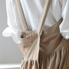 5ZV7批發韓版全棉加大圍裙棉麻ins拍攝餐用圍裙廚房家用服烘焙廚