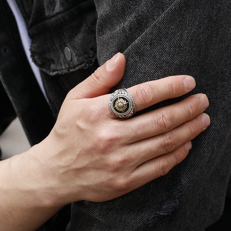 Minimalist Men's Designer Ring With Sleek Modern Aesthetic Style_voghion.com