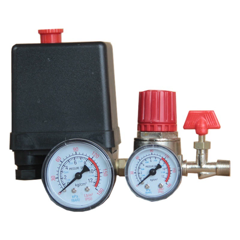 Аксессуары для воздушных компрессоров кронштейн переключателя Fengli с четырьмя отверстиями переключатель в сборе с регулирующим клапаном давления с измерителем воздушный насос переключатель в сборе