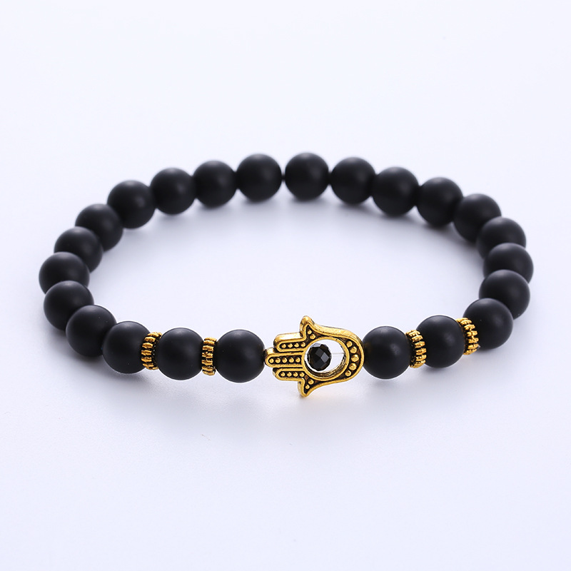 Novelty Devilu0027S Eye Palm Beaded Copper Bracelets