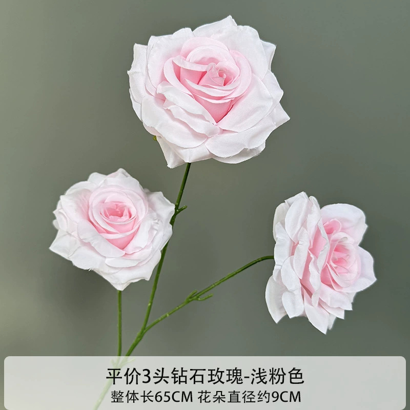 Diamante de 3 cabeças rosa-rosa claro