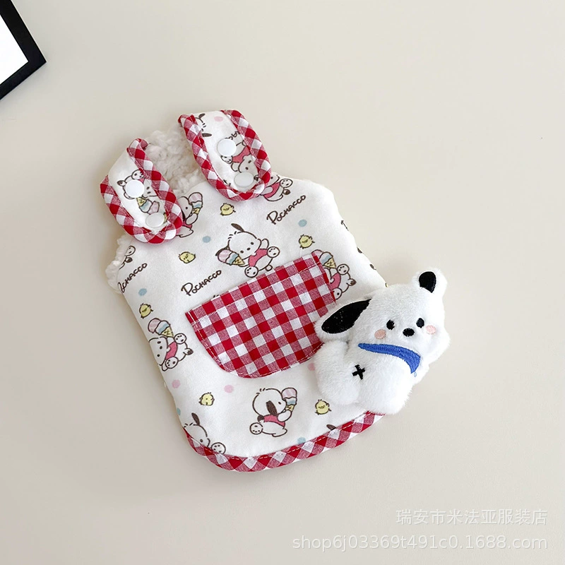 Mifaya Factory Direct Pet Cat Dog осенне-зимняя одежда утолщенная на флисовой подкладке слинг милое пальто жилет пальто с хлопковой подкладкой