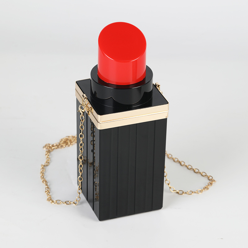 Nueva bolsa de lápiz labial de acrílico fiesta de moda transfronteriza elegante personalizado hombro mensajero bolsa de cadena bolsa de noche