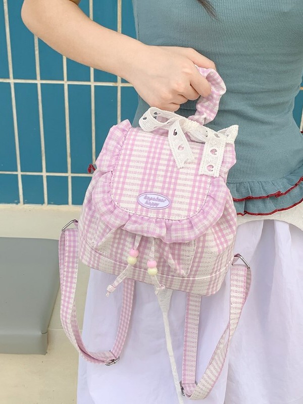 少女の心のレースの紋様は小さいリュックサックの2025の新型の韓国系の大容量の女子学生を覆います。|undefined