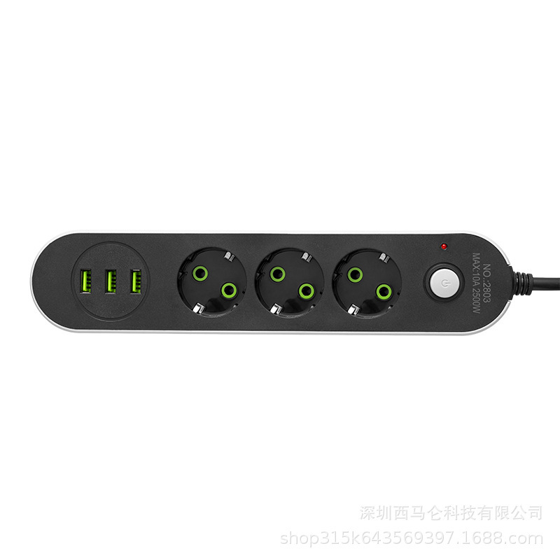 5M ヨーロッパ標準 2 丸ピン電源ストリップ USB トラベルアダプターソケット電源プラグ EU 5m 延長ケーブル|undefined