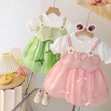 女童连衣裙春秋款2025新款洋气儿童裙子秋装小女孩公主裙蓬蓬纱裙