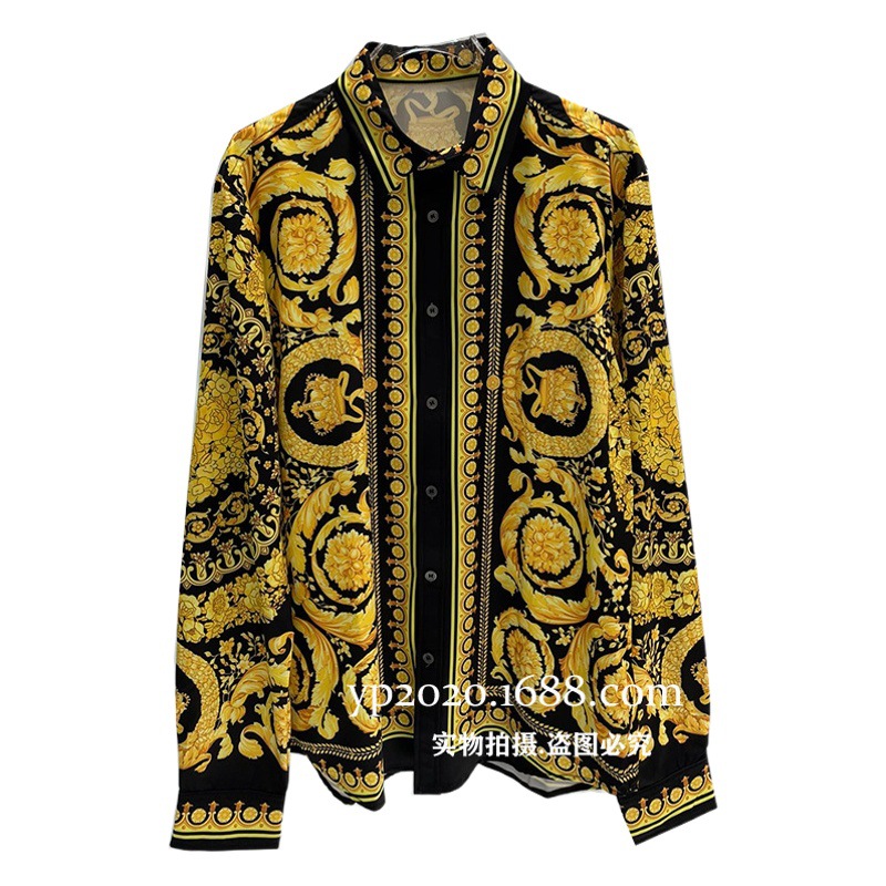 Camisa Cárdigan para Hombre con Estampado Digital, Moda Europea y Americana, Tendencia Primavera 2025, Popular entre Jóvenes