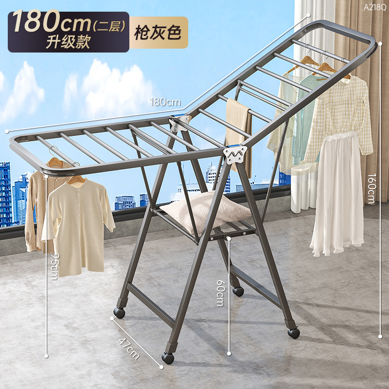 Balcón doméstico móvil varilla de secado interior multifuncional colcha de secado artefacto de suelo percha de secado