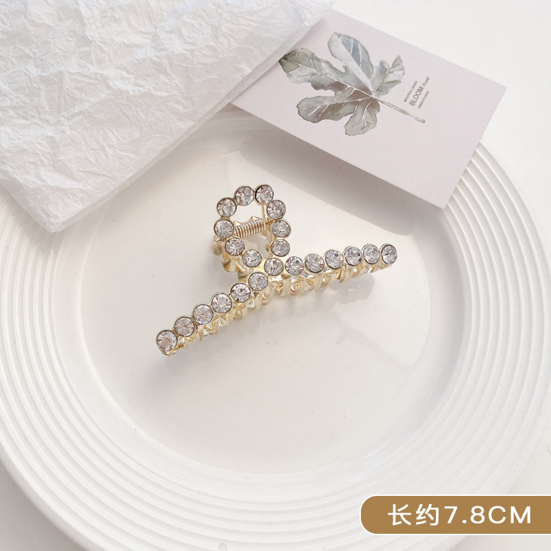 Celebridad de Internet 2024 Nueva Perla grande horquilla clip de pelo hembra Cabeza trasera horquilla tocado clip avanzado clip de tiburón